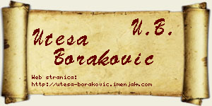 Uteša Boraković vizit kartica
